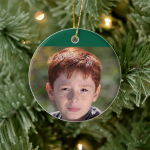 INDIVIDUELLES FOTO-WEIHNACHTSORNAMENT KERAMIK ORNAMENT