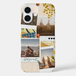 Individuelles Fotokollage-Paar | 'Freut mich, dass iPhone 16 Hülle