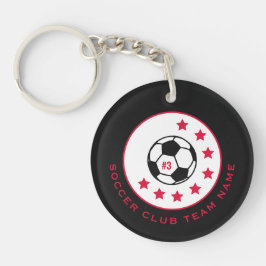 Individuelles Fußball-Senior-Nacht-Geschenk-Team-N Schlüsselanhänger