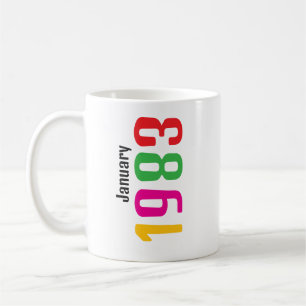 Individuelles Geburtstagsmonats- und Jahresgeschen Kaffeetasse