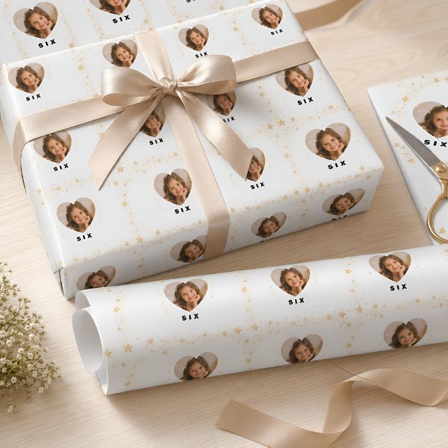 Individuelles Geburtstagspapier Mädchen Alter 6 Geschenkpapier (Von Creator hochgeladen)