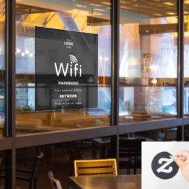 Individuelles Geschäft-WLAN-Schild mit Ihrem Logo Fensteraufkleber
