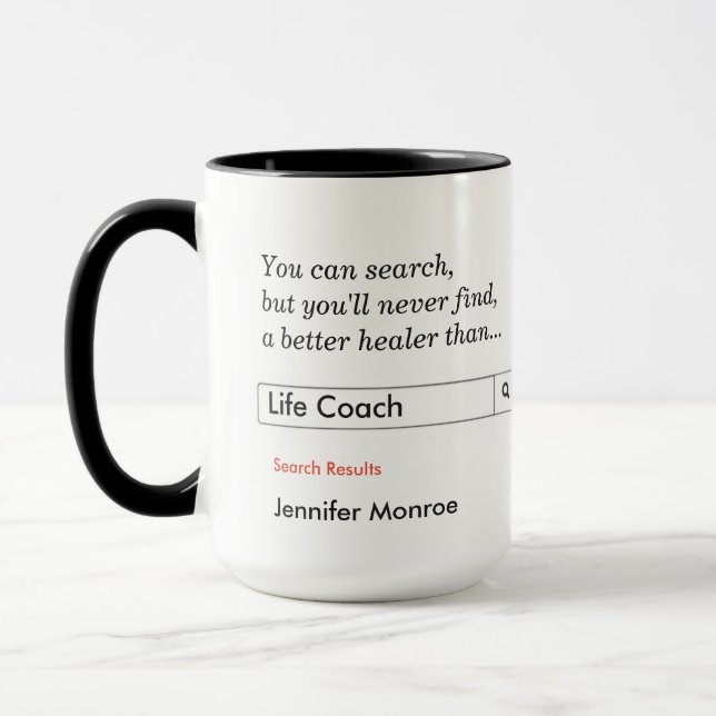 Individuelles Geschenk für Lebenscoach Tasse (Links)