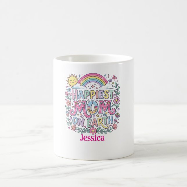 individuelles Geschenk zum Muttertag: Glücklichste Kaffeetasse (Mittel)