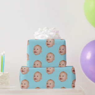 Individuelles Gesicht 1. 10. 20. 30. Geburtstagsfe Geschenkpapier