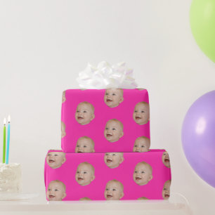 Individuelles Gesicht 1. 10. 20. 30. Geburtstagsfe Geschenkpapier