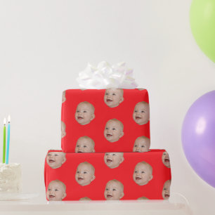 Individuelles Gesicht 1. 10. 20. 30. Geburtstagsfe Geschenkpapier