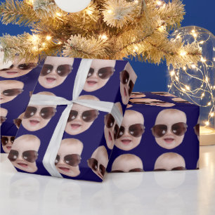 Individuelles Gesicht Geburtstagsfeier Individuell Geschenkpapier