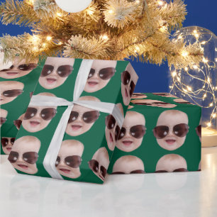 Individuelles Gesicht Geburtstagsfeier Individuell Geschenkpapier