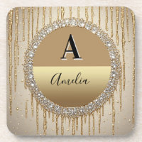 Individuelles Gold-Monogramm-Geschenk für Hochzeit