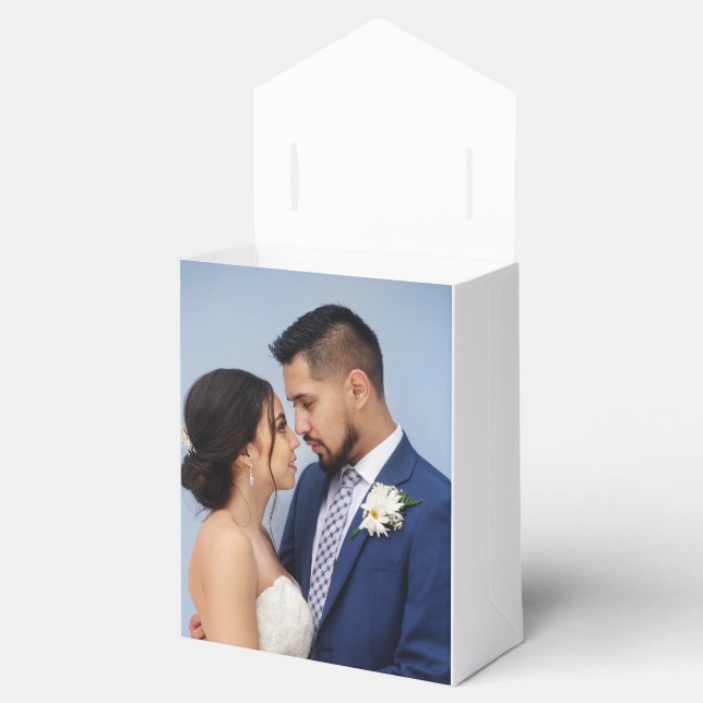 Individuelles Hochzeitsfoto für Paare Geschenkschachtel (Geöffnet)