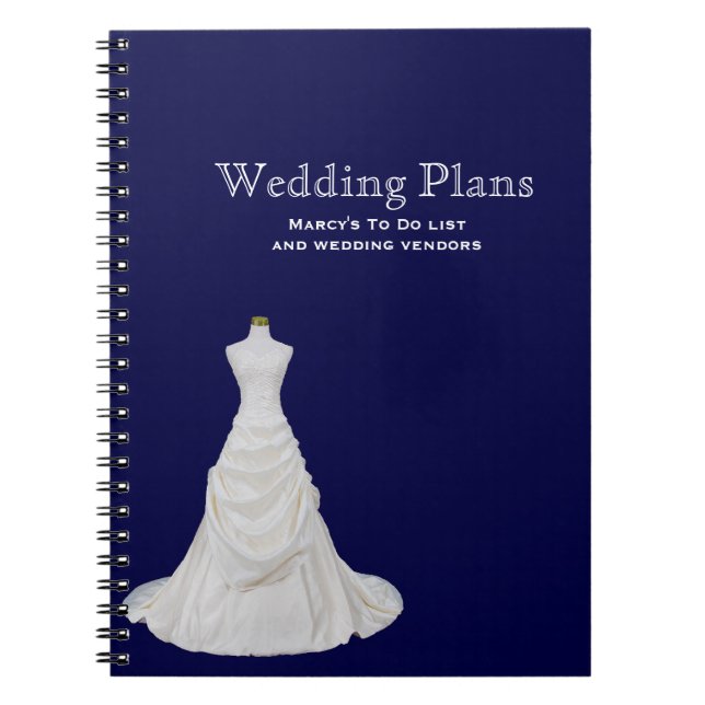 individuelles Hochzeitsplaner-Notebook Notizblock (Vorderseite)