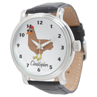 Individuelles Hühnerdesign Armbanduhr