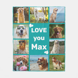 Individuelles Hunde-Foto-Geschenk für Hundebesitze Fleecedecke