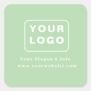 Individuelles Ihr Logo Stylisches Minimal Business Quadratischer Aufkleber