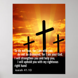 Individuelles inspirierendes Bibelvers Kreuz Poster