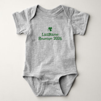 Individuelles Irish Clan Shamrock T-Shirt für Kind Baby Strampler