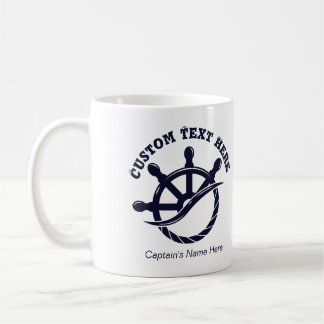 Individuelles Kapitänsboot Nautisches Geschenk Kaffeetasse