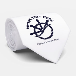 Individuelles Kapitänsboot Nautisches Geschenk Krawatte