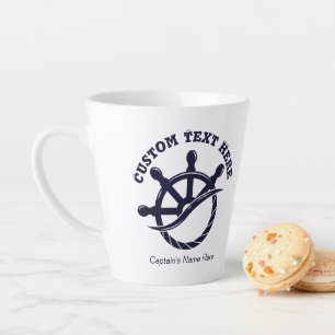 Individuelles Kapitänsboot Nautisches Geschenk Milchtasse