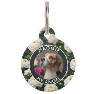 Individuelles Katzen-Geschenk Ranunculus-Blumen Haustiermarke