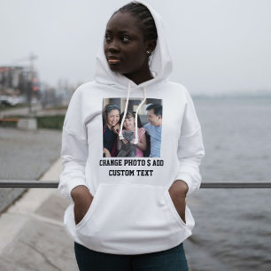 Individuelles Katzenliebhaber Schwarz-Weiß-Familie Hoodie