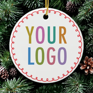 Individuelles Logo für Porzellanreisen Keramik Ornament