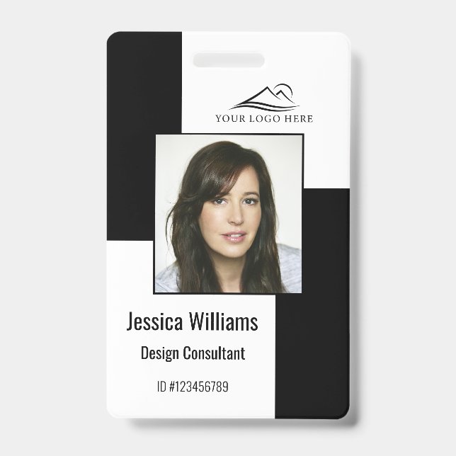 Individuelles, modernes Corporate Employee ID Abze Ausweis (Vorderseite)