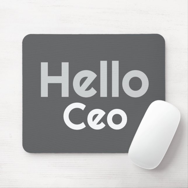 Individuelles modernes elegantes graues HelloCeo M Mousepad (Mit Mouse)