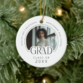 Individuelles modernes Fotogeschenk zur Graduierun Keramik Ornament