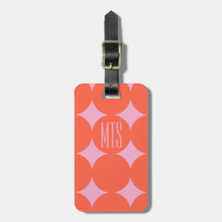 Individuelles modernes Monogramm-Punkt, Personalis Gepäckanhänger