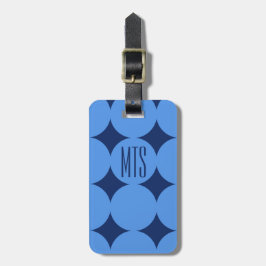 Individuelles modernes Monogramm-Punkt, personalis Gepäckanhänger
