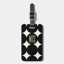 Individuelles modernes Monogramm-Punkt, Personalis Gepäckanhänger