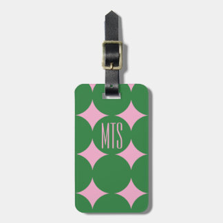 Individuelles modernes Monogramm-Punkt, Personalis Gepäckanhänger