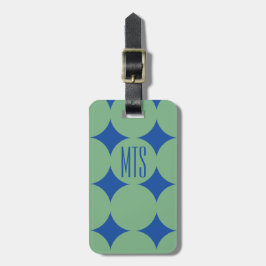 Individuelles modernes Monogramm-Punkt, Personalis Gepäckanhänger