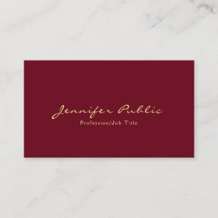 Individuelles, modernes Template Typografie Script Visitenkarte