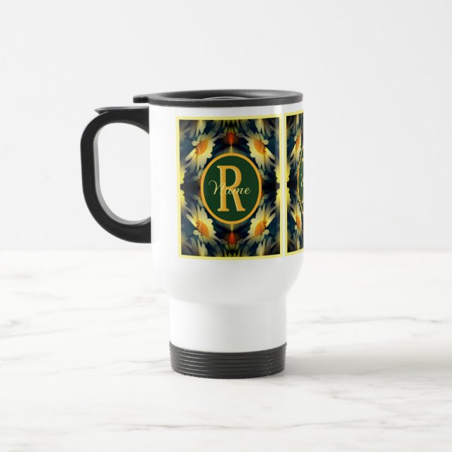 Individuelles Monogramm Anfangsbuchstabe Name Dais Reisebecher (Links)