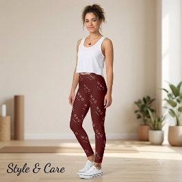 Individuelles Monogramm-Datums-Muster Stilvolles M Leggings