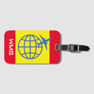Individuelles Monogramm-Gepäckanhänger Gepäckanhänger