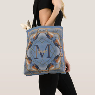 Individuelles Monogramm Ihre Anfangsbuchstabe Blue
