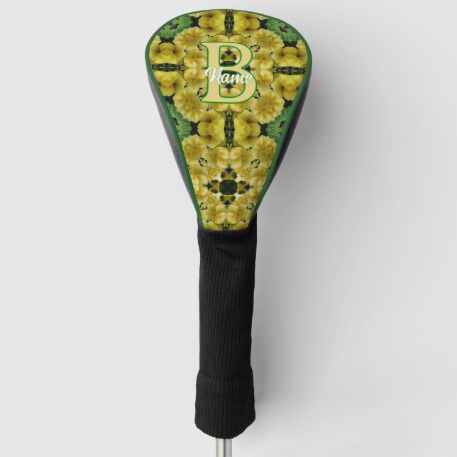 Individuelles Monogramm Ihre Anfangsbuchstabe Prim Golf Headcover (Vorderseite)