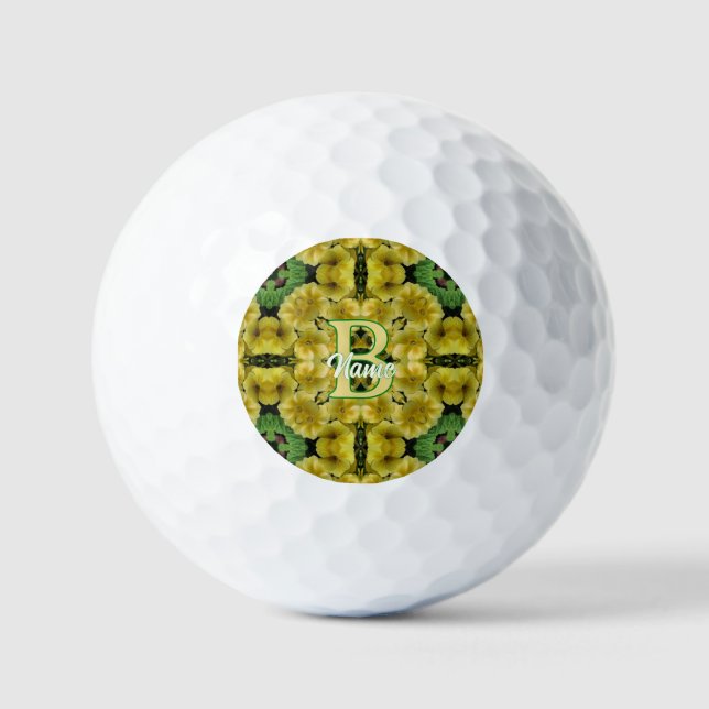 Individuelles Monogramm Ihre Anfangsbuchstabe Prim Golfball (Vorderseite)