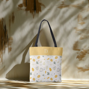 Individuelles Monogramm mit abstraktem botanischem