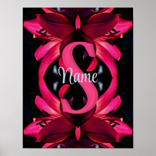 Individuelles Monogramm mit Ihrem Anfangsbuchstabe Poster
