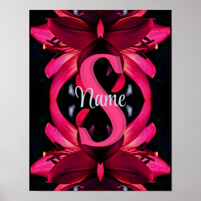 Individuelles Monogramm mit Ihrem Anfangsbuchstabe Poster (Vorne)