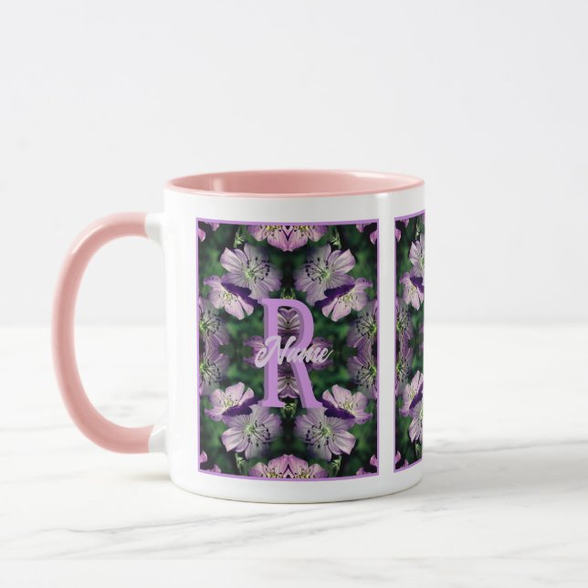 Individuelles Monogramm mit Ihrem Anfangsbuchstabe Tasse (Links)