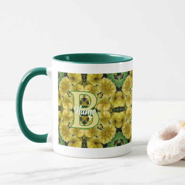 Individuelles Monogramm mit Ihrer Anfangsbuchstabe Tasse (Mit Donut)