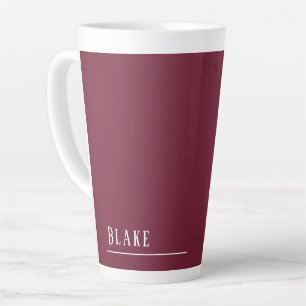 Individuelles Monogramm, modernes Burgund Milchtasse