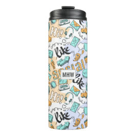 Individuelles Monographie-Muster für Social Media Thermosbecher
