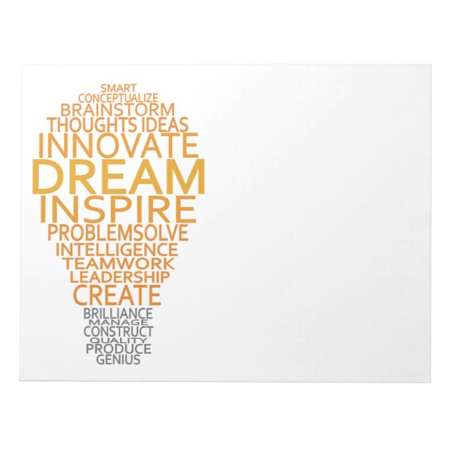 Individuelles Notebook mit Inspirationslampe Notizblock (Vorderseite)